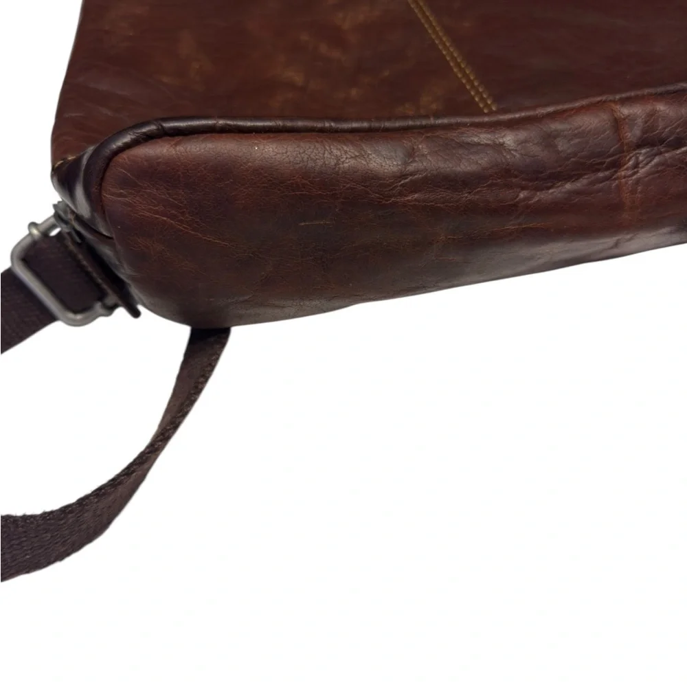 Jack Georges Brown Leather Backpack‎